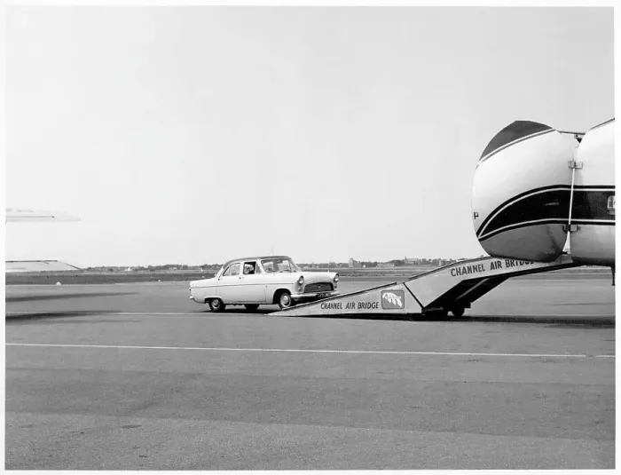 Framed Print : Bristol Freighter Mk. 32 being loaded with Ford Consul Framed Print : Bristol Freighter Mk. 32 being loaded with Ford Consul