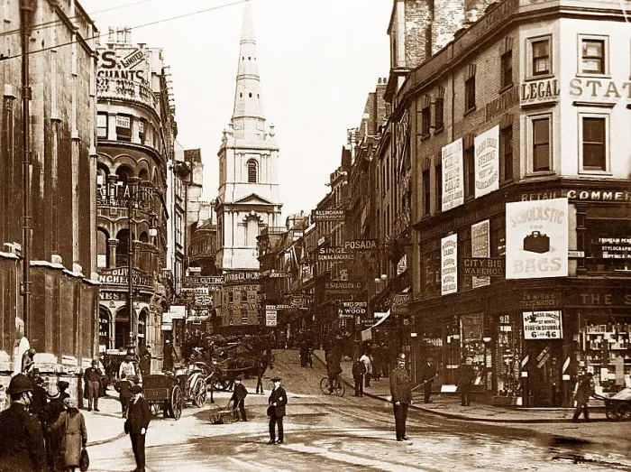 Framed Print : Bristol High Street early 1900s Framed Print : Bristol High Street early 1900s