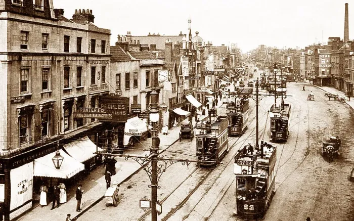 Framed Print : Bristol Old Market Street early 1900s Framed Print : Bristol Old Market Street early 1900s
