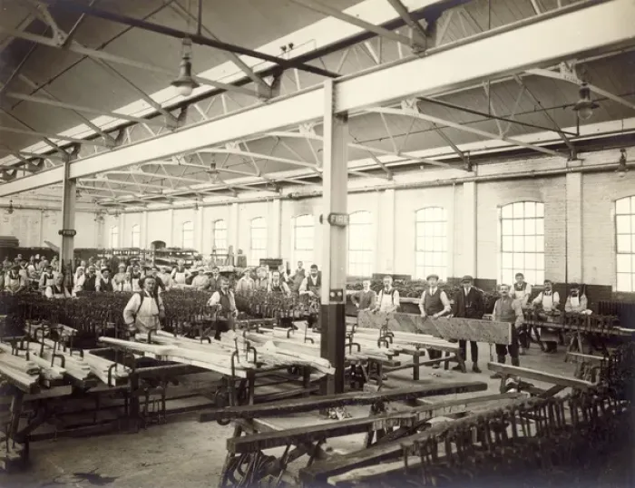 Framed Print : The Bristol Propeller Shop in 1918