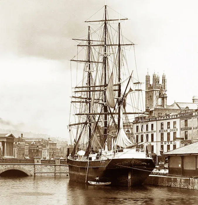 Framed Print : Bristol St. Augustine's Quay Victorian period Framed Print : Bristol St. Augustine's Quay Victorian period