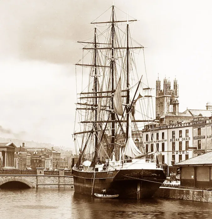 Framed Print : Bristol St. Augustine's Quay Victorian period Framed Print : Bristol St. Augustine's Quay Victorian period