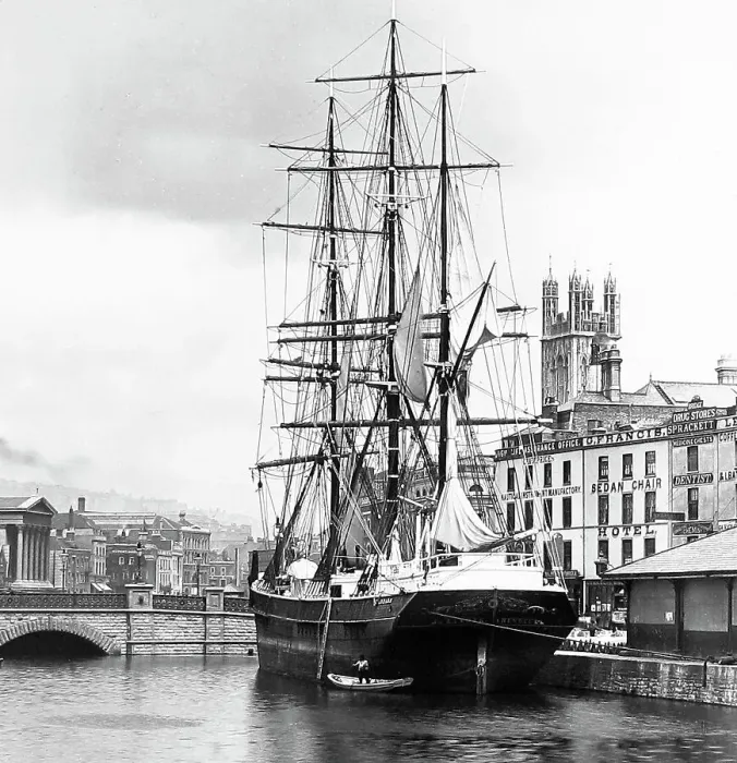 Framed Print : Bristol St. Augustine's Quay Victorian period Framed Print : Bristol St. Augustine's Quay Victorian period
