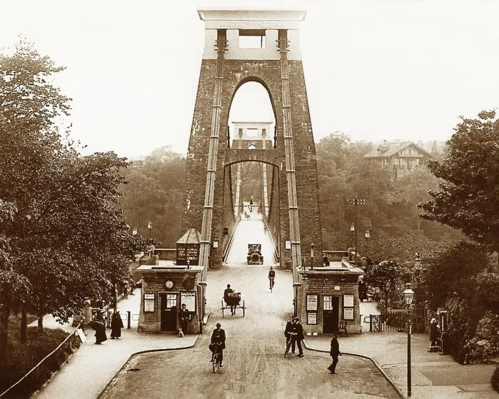 Framed Print : Bristol Suspension Bridge probably 1920s Framed Print : Bristol Suspension Bridge probably 1920s