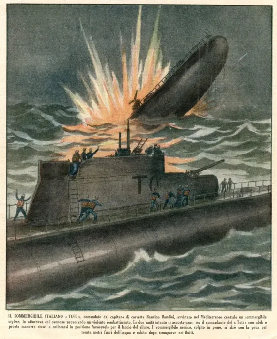Framed Print : BRIT-IT SUBMARINE DUEL Framed Print : BRIT-IT SUBMARINE DUEL