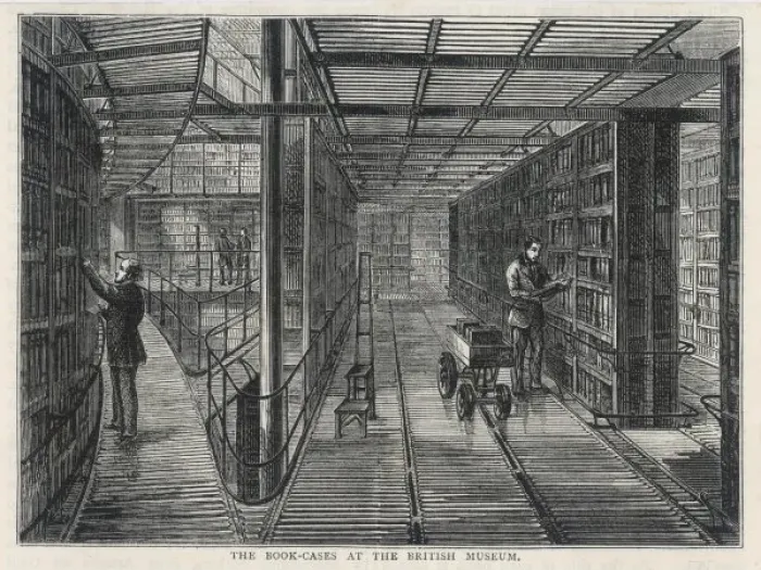 Framed Print : Brit Museum Stacks Framed Print : Brit Museum Stacks