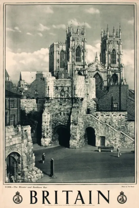 Framed Print : Britain poster, York Minster and Bootham Bar Framed Print : Britain poster, York Minster and Bootham Bar
