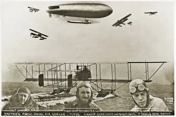 Framed Print : Britains Royal Naval Air Service, aircraft and airmen Framed Print : Britains Royal Naval Air Service, aircraft and airmen