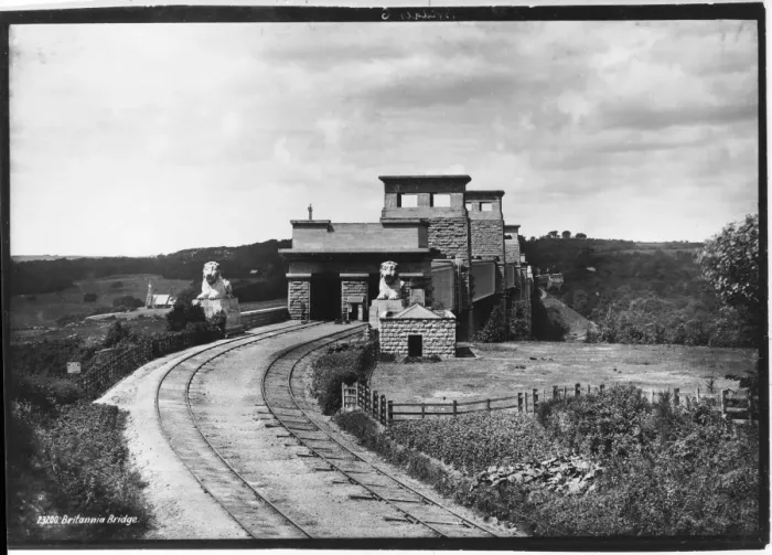 Framed Print : Britannia Bridge - 1890 Framed Print : Britannia Bridge - 1890