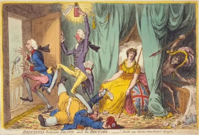 Framed Print : Britannia between death and the doctor s Framed Print : Britannia between death and the doctor s