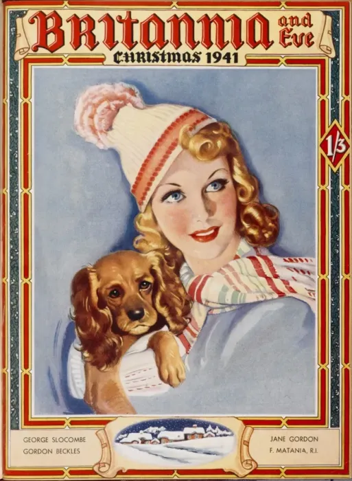 Framed Print : Britannia and Eve front cover, December 1941 Framed Print : Britannia and Eve front cover, December 1941