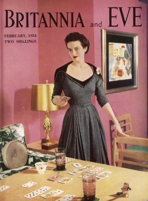 Framed Print : Britannia and Eve front cover, February 1954 Framed Print : Britannia and Eve front cover, February 1954