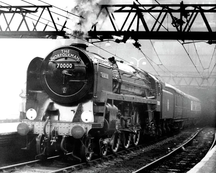 Framed Print : Britannia steam engine no. 7000 - The Norfolkman Framed Print : Britannia steam engine no. 7000 - The Norfolkman