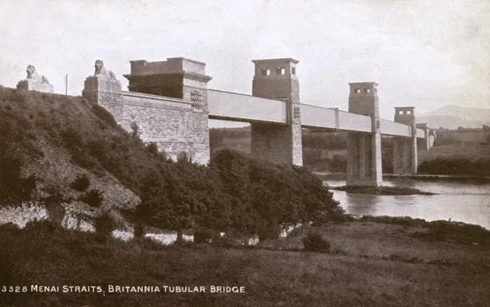 Framed Print : Britannia Tubular Bridge - Menai Straits Framed Print : Britannia Tubular Bridge - Menai Straits