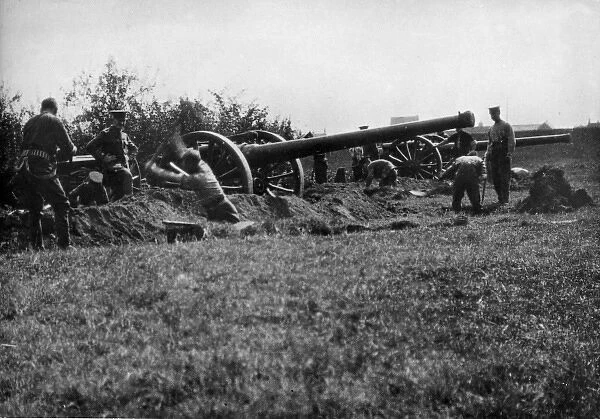 British 4. 7 inch field guns, Western Front, WW1