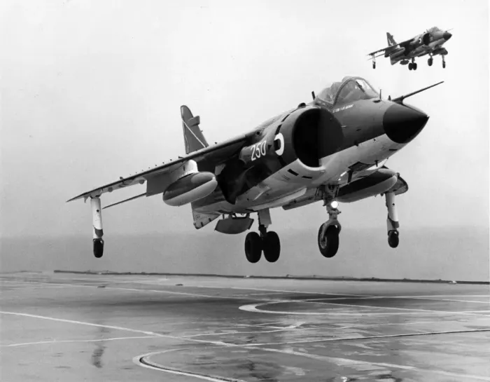 Framed Print : Two British Aerospace Sea Harriers Framed Print : Two British Aerospace Sea Harriers