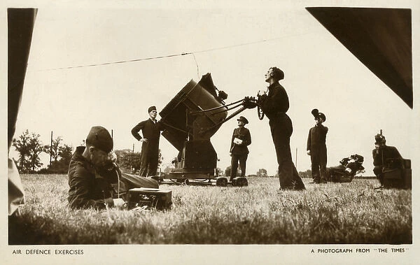 British Air Defence Exercises - Searchlight operators