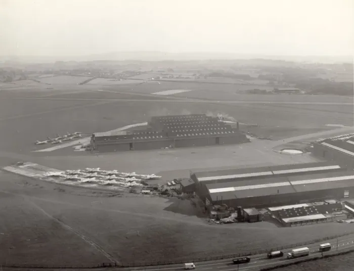 Framed Print : The British Aircraft Corporation site at Samlesbury Framed Print : The British Aircraft Corporation site at Samlesbury