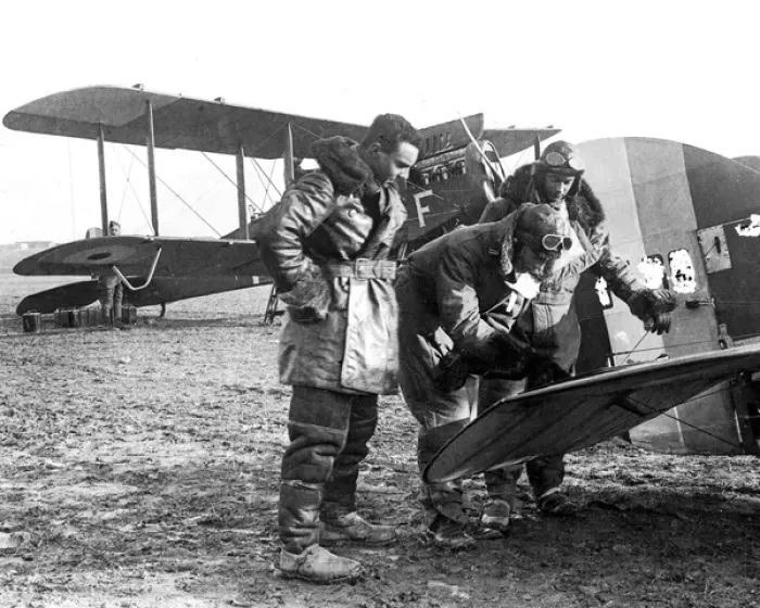 Framed Print : British airmen planning attack, Western Front, WW1 Framed Print : British airmen planning attack, Western Front, WW1