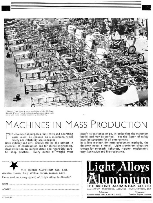 Framed Print : British Aluminium Aircraft Alloys 1931 Framed Print : British Aluminium Aircraft Alloys 1931