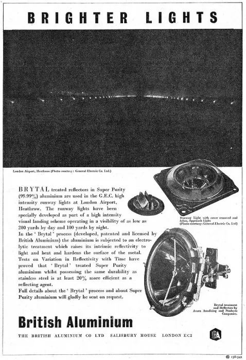 Framed Print : British Aluminium. Runway Lighting Brytal Reflectors Framed Print : British Aluminium. Runway Lighting Brytal Reflectors
