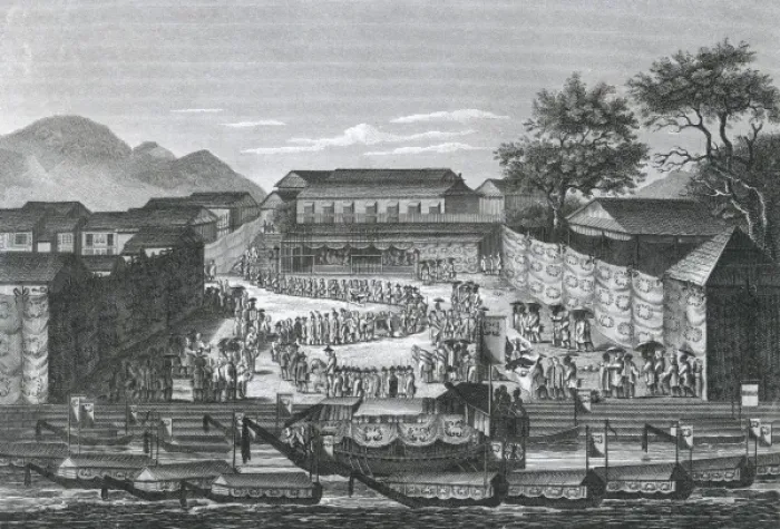 Framed Print : British Ambassador arriving in China Framed Print : British Ambassador arriving in China