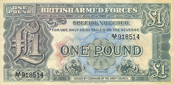 British Armed Forces One Pound Banknote