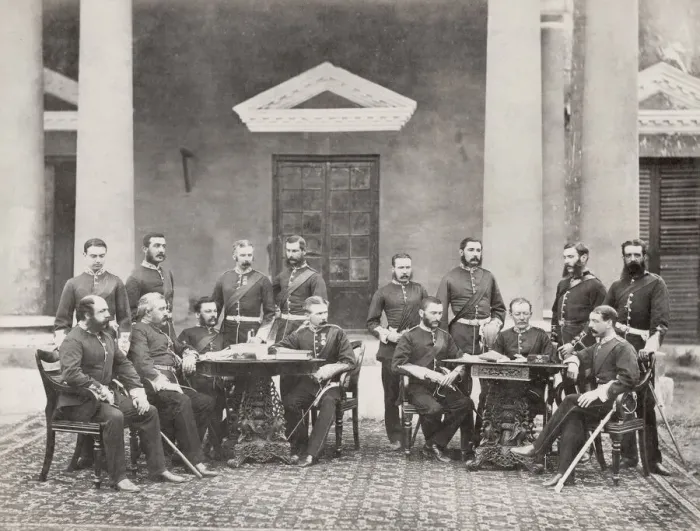 Framed Print : British army India, officers the 106th Regiment, 1860 s Framed Print : British army India, officers the 106th Regiment, 1860 s