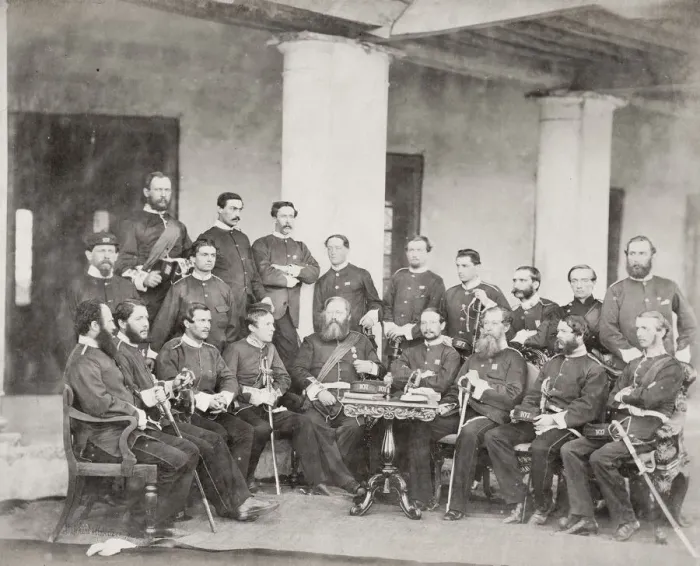 Framed Print : British army India, officers of the 107th Regiment 1863 Framed Print : British army India, officers of the 107th Regiment 1863