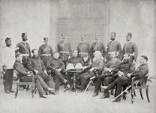 British army in India - officers of the 17th Native Infantry