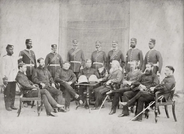 Framed Print : British army in India - officers of the 17th Native Infantry Framed Print : British army in India - officers of the 17th Native Infantry