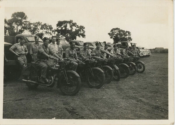 British Army Motorbikes, Britain. Date: 1940s
