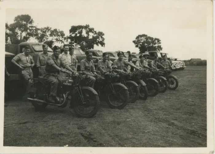 Framed Print : British Army Motorbikes, Britain. Date: 1940s Framed Print : British Army Motorbikes, Britain. Date: 1940s