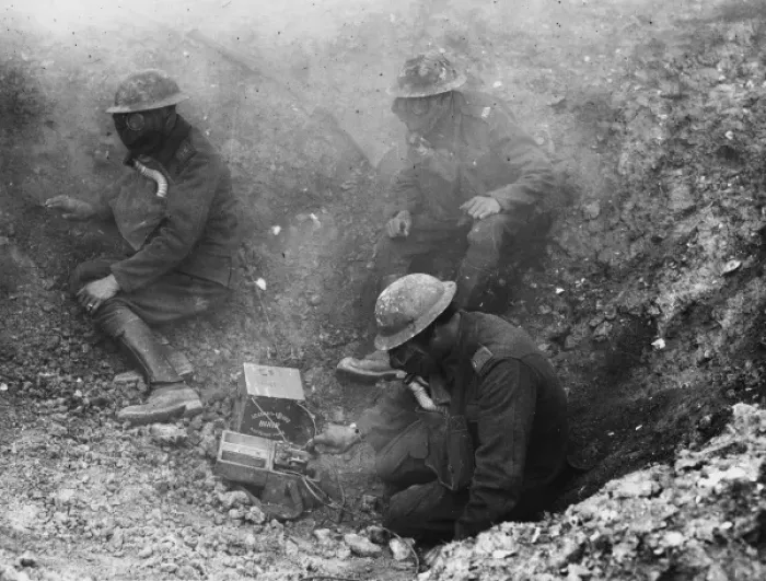 Framed Print : British Army Signallers 1916 Framed Print : British Army Signallers 1916