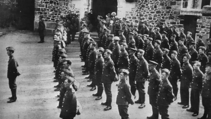 Framed Print : British Army Sunday morning service in France, 1939 Framed Print : British Army Sunday morning service in France, 1939
