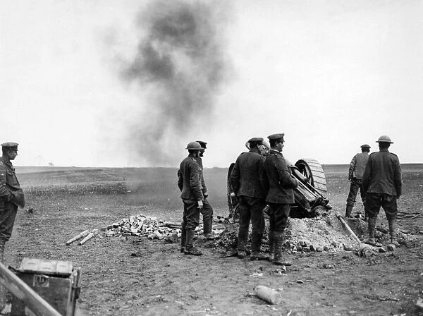 British artillery action on the Western Front, WW1
