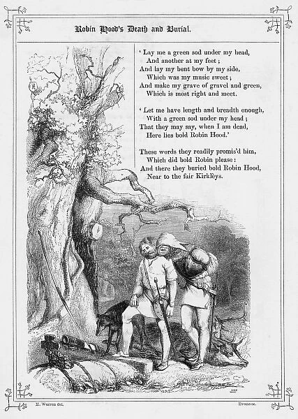 British Ballad, Robin Hoods Death and burial