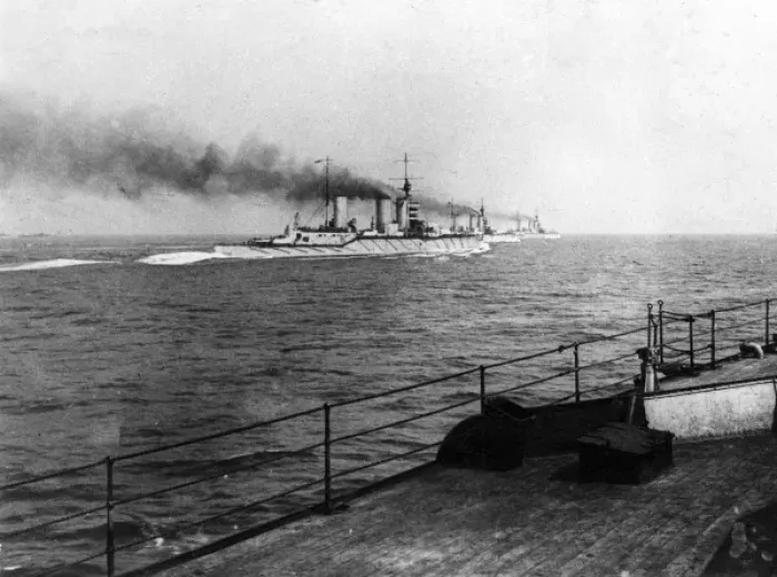 Framed Print : Four British battle cruisers at sea, WW1 Framed Print : Four British battle cruisers at sea, WW1