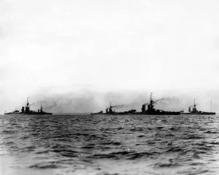 Framed Print : Four British battleship, WW1 Framed Print : Four British battleship, WW1