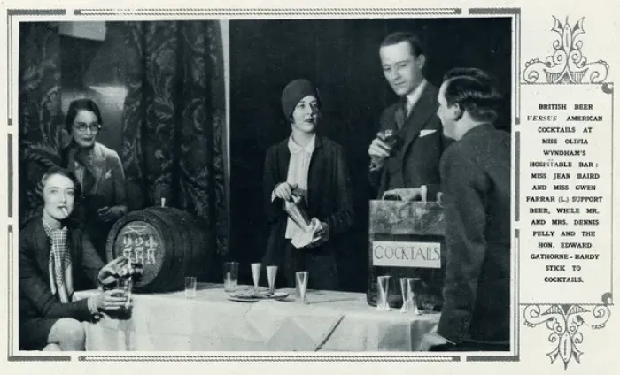 Framed Print : British beer versus American cocktails, 1929 Framed Print : British beer versus American cocktails, 1929