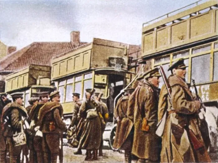 Framed Print : British in Buses Framed Print : British in Buses