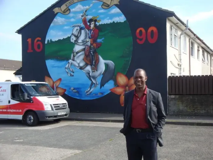 Framed Print : British Caribbean man at Belfast