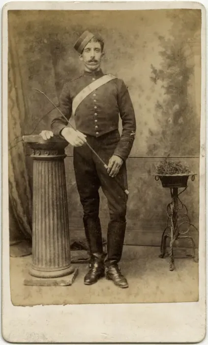 Framed Print : British Cavalryman - Carte de Visite photograph Framed Print : British Cavalryman - Carte de Visite photograph