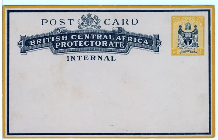 Framed Print : British Central Africa Protectorate Postcard Framed Print : British Central Africa Protectorate Postcard