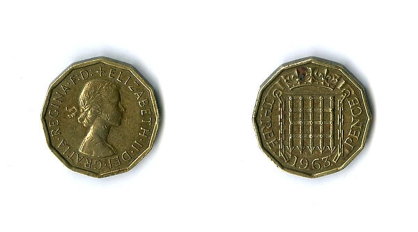 British coin, Elizabeth II threepenny bit