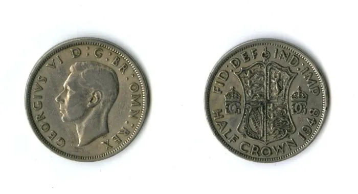 Framed Print : British coin, George VI half crown