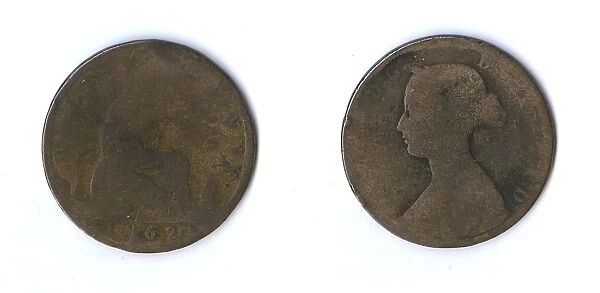 British coin, Queen Victoria halfpenny