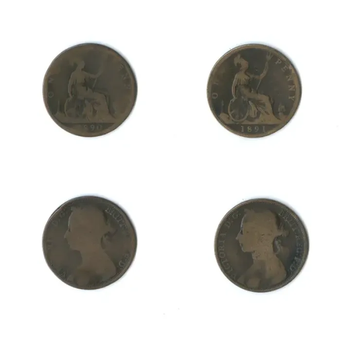 Framed Print : British coins, two Queen Victoria pennies Framed Print : British coins, two Queen Victoria pennies