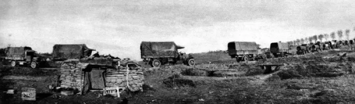 Framed Print : British Convoy heading for the Somme Front; First World War Framed Print : British Convoy heading for the Somme Front; First World War