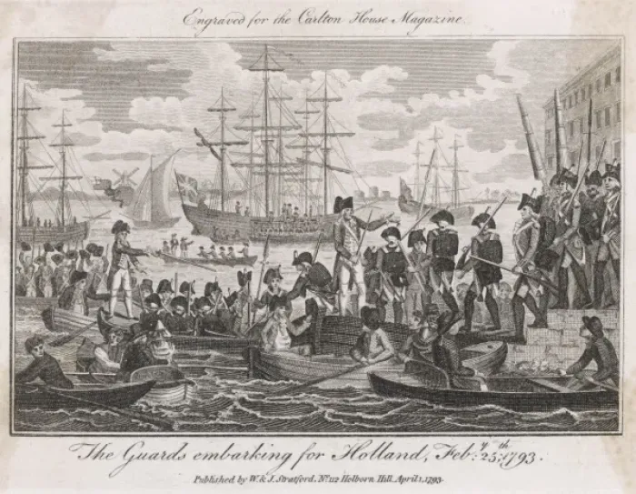 Framed Print : British Embark 1793 Framed Print : British Embark 1793
